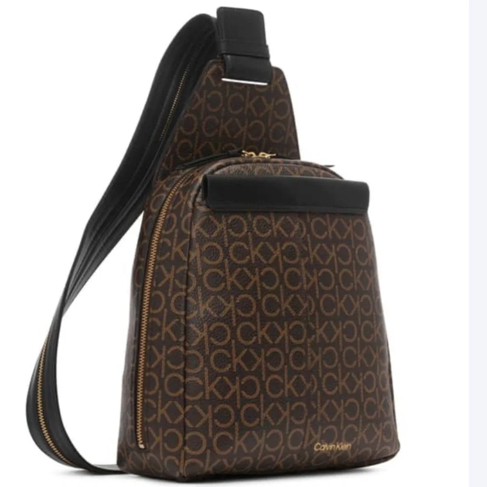 Calvin Klein Bag Millie Logo Sling CK Backpack PU Leather AUTHENTIC